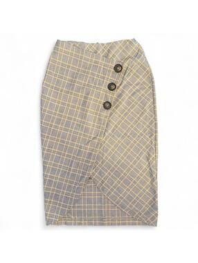 ASOS Women's Yellow and Grey Skirt